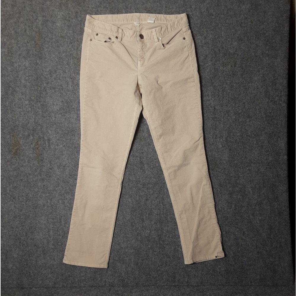 J. Crew City Fit Pants Women’s 31R (33×30)Beige Corduroy Stretch Slim